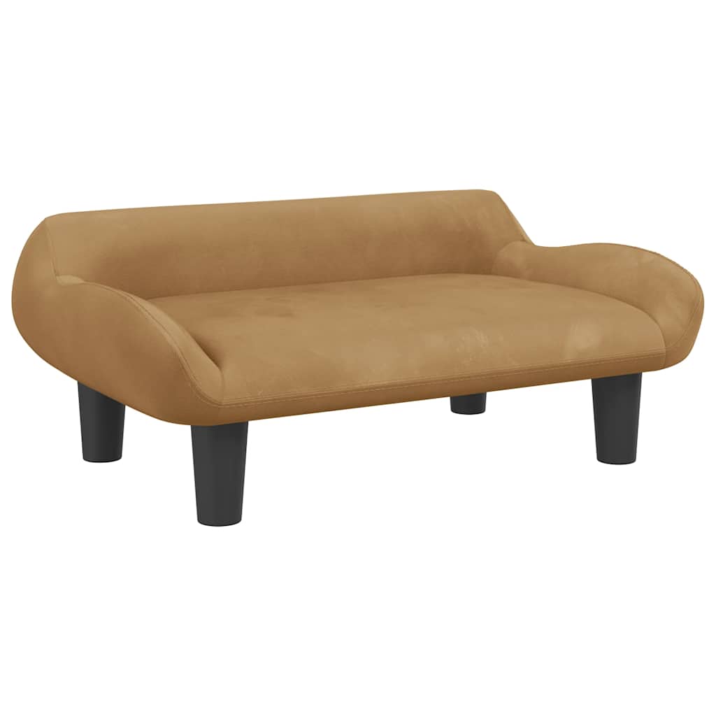 VidaXL Hundebett 70x40x24 cm Samtbraun