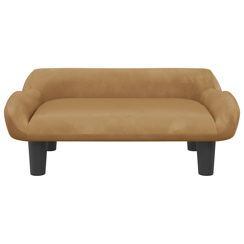 VidaXL Hundebett 70x40x24 cm Samtbraun