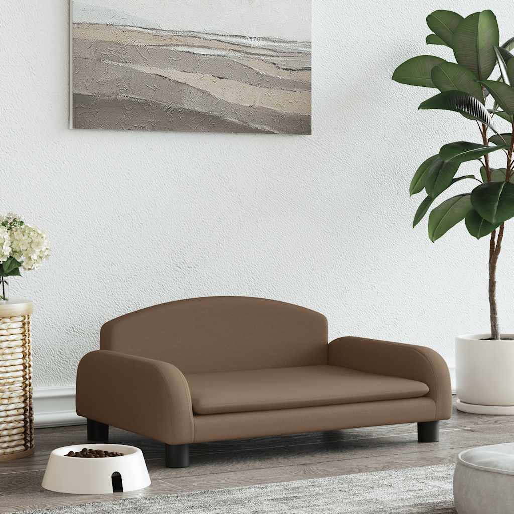 VidaXL Hundekorb 70x45x30 cm Stoff braun