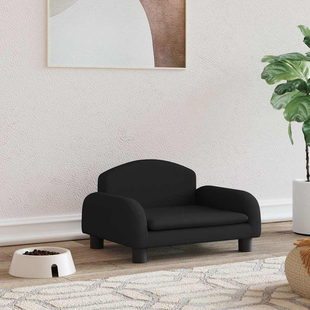 VidaXL Hundebett 50x40x30 cm Stoff Schwarz
