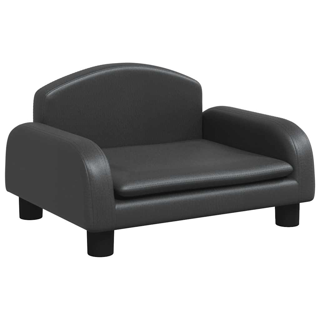 Vidaxl hondenmand 50x40x30 cm kunstleer zwart