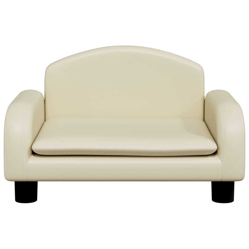 VidaXL Hundebett 50x40x30 cm Kunstleder Cremefarben