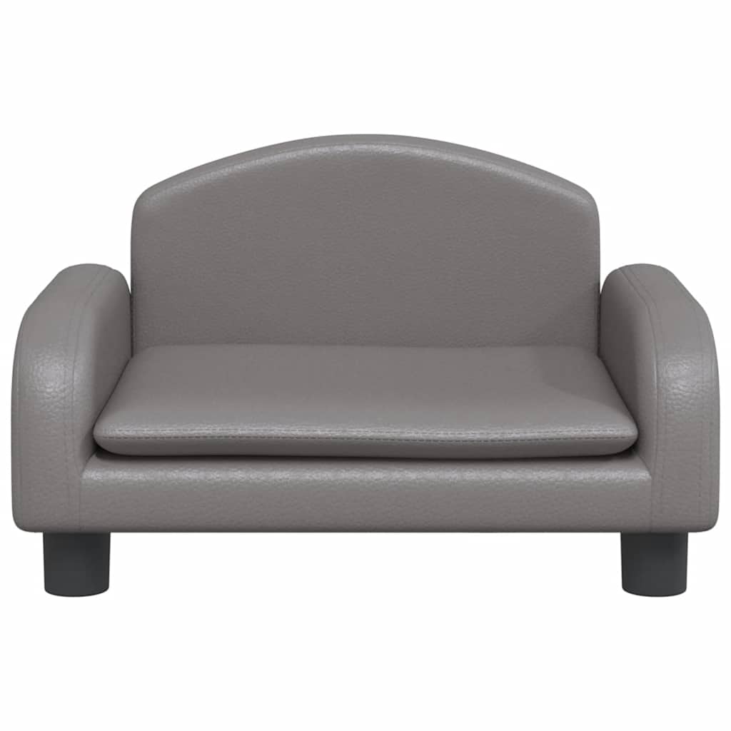 VidaXL Hundebett 50x40x30 cm Kunstleder Grau