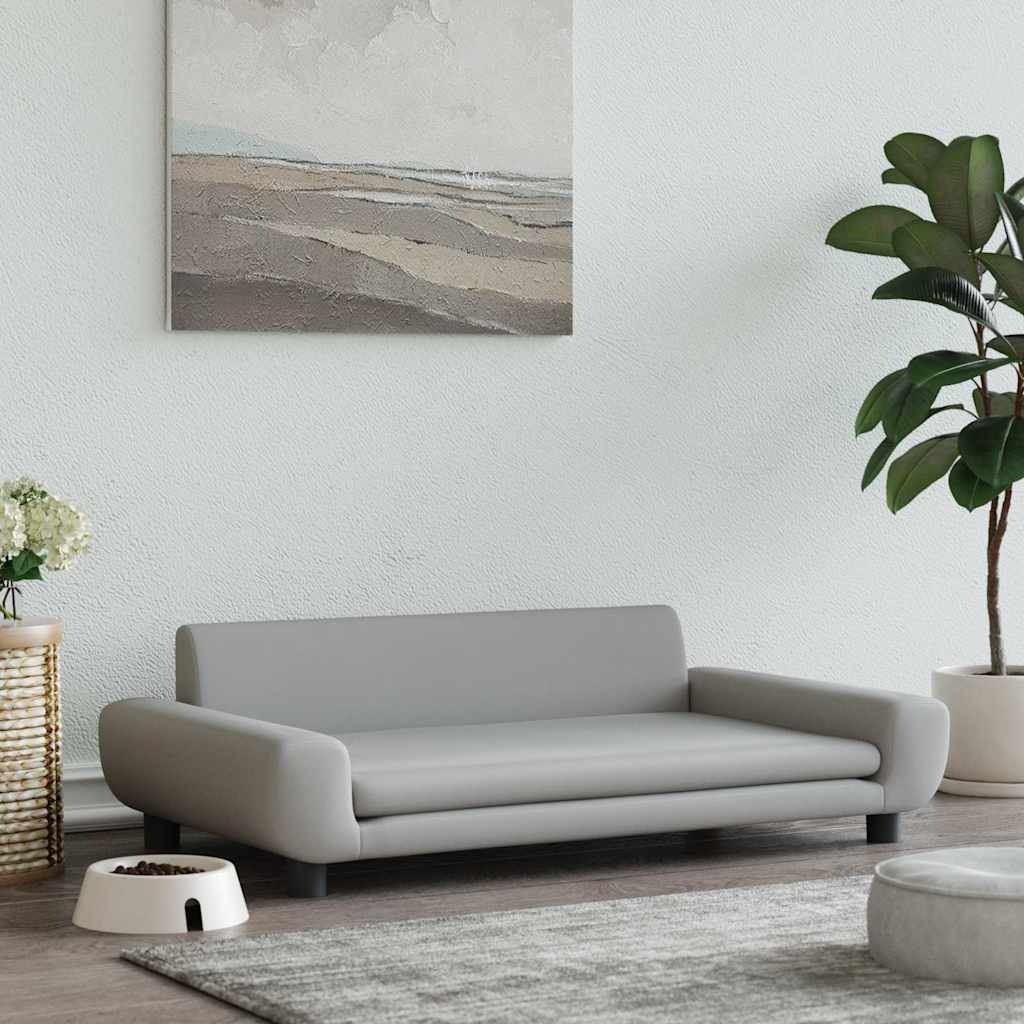 VidaXL Hundkorb 100x54x33 cm Samt hellgrau