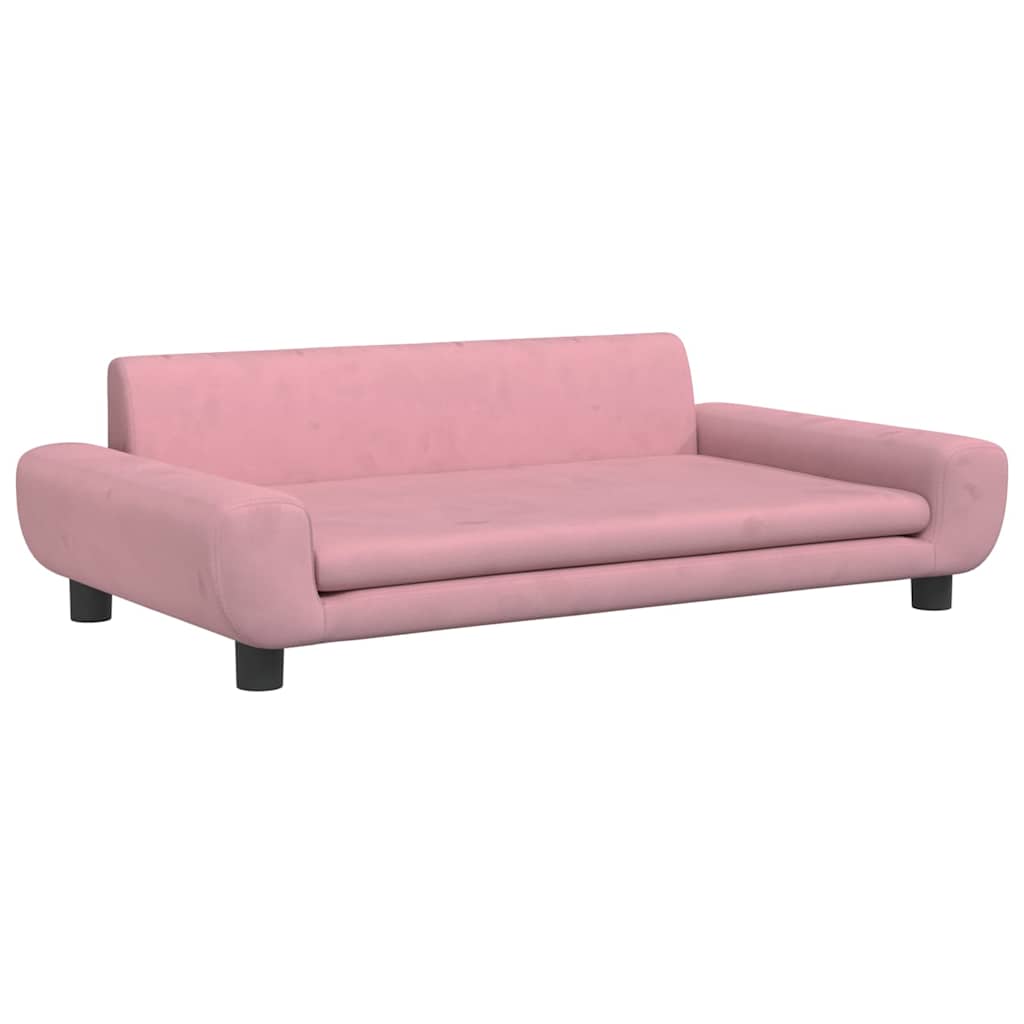 VidaXL Hundekorb 100x54x33 cm Samtrosa