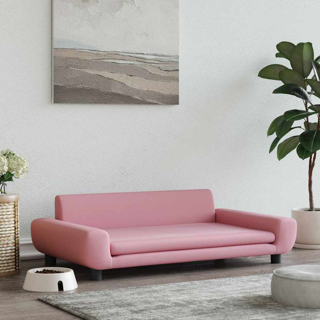 VidaXL Hundekorb 100x54x33 cm Samtrosa