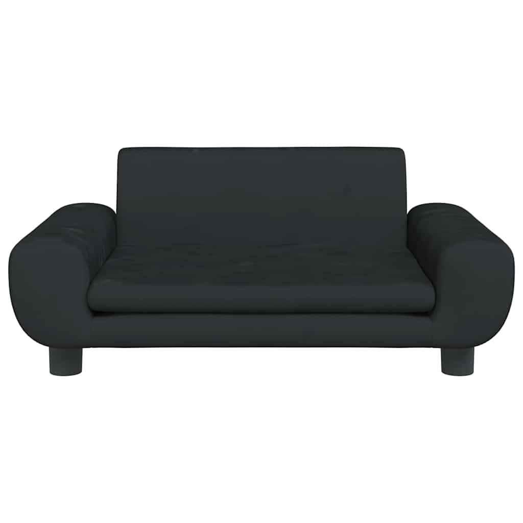 VidaXL Hundekorb 70x45x33 cm Samtschwarz
