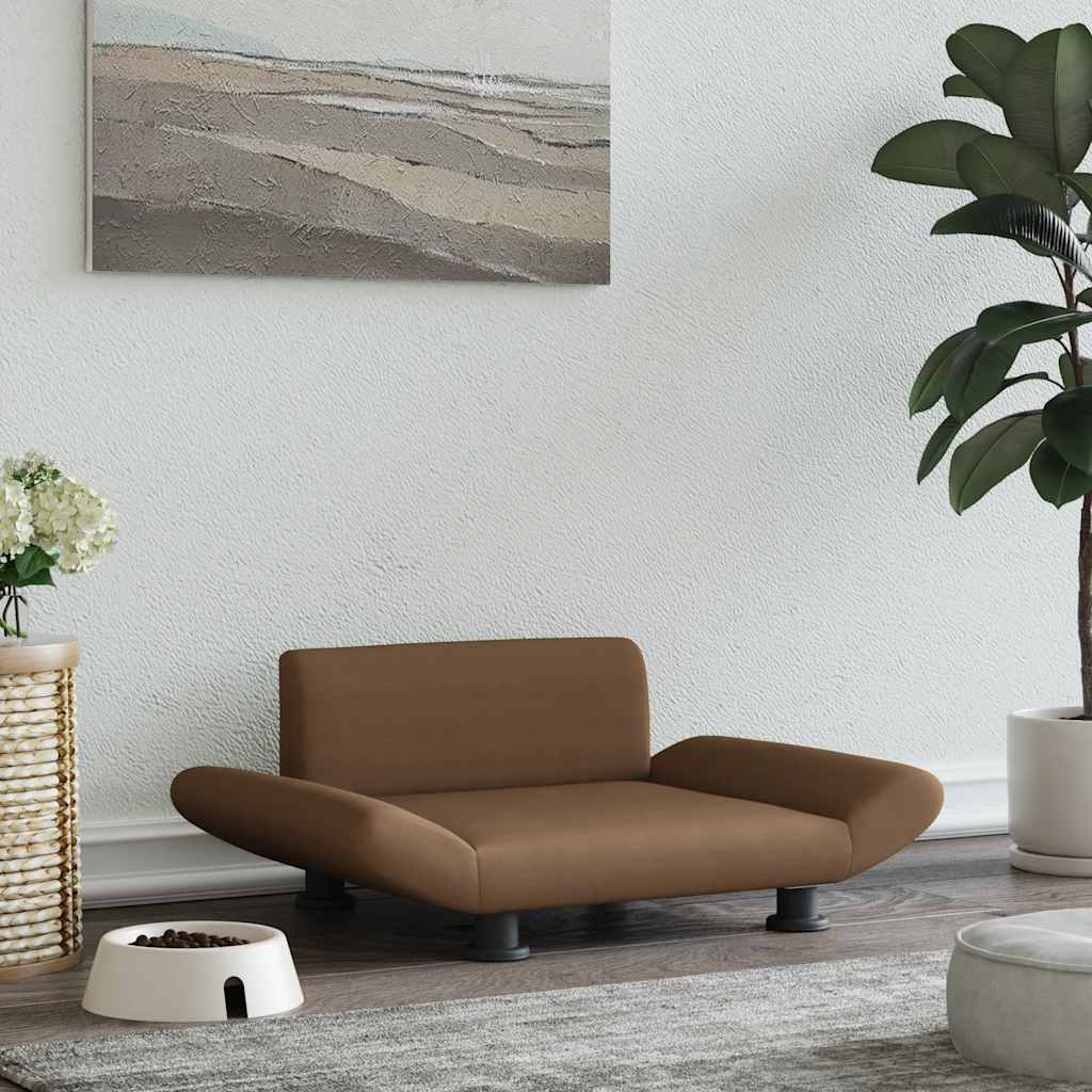 VidaXL Hundekorb 70x45x28 cm Stoff braun