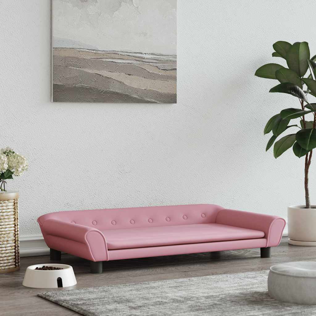 VidaXL Hundkorb 100x50x21 cm Samtrosa