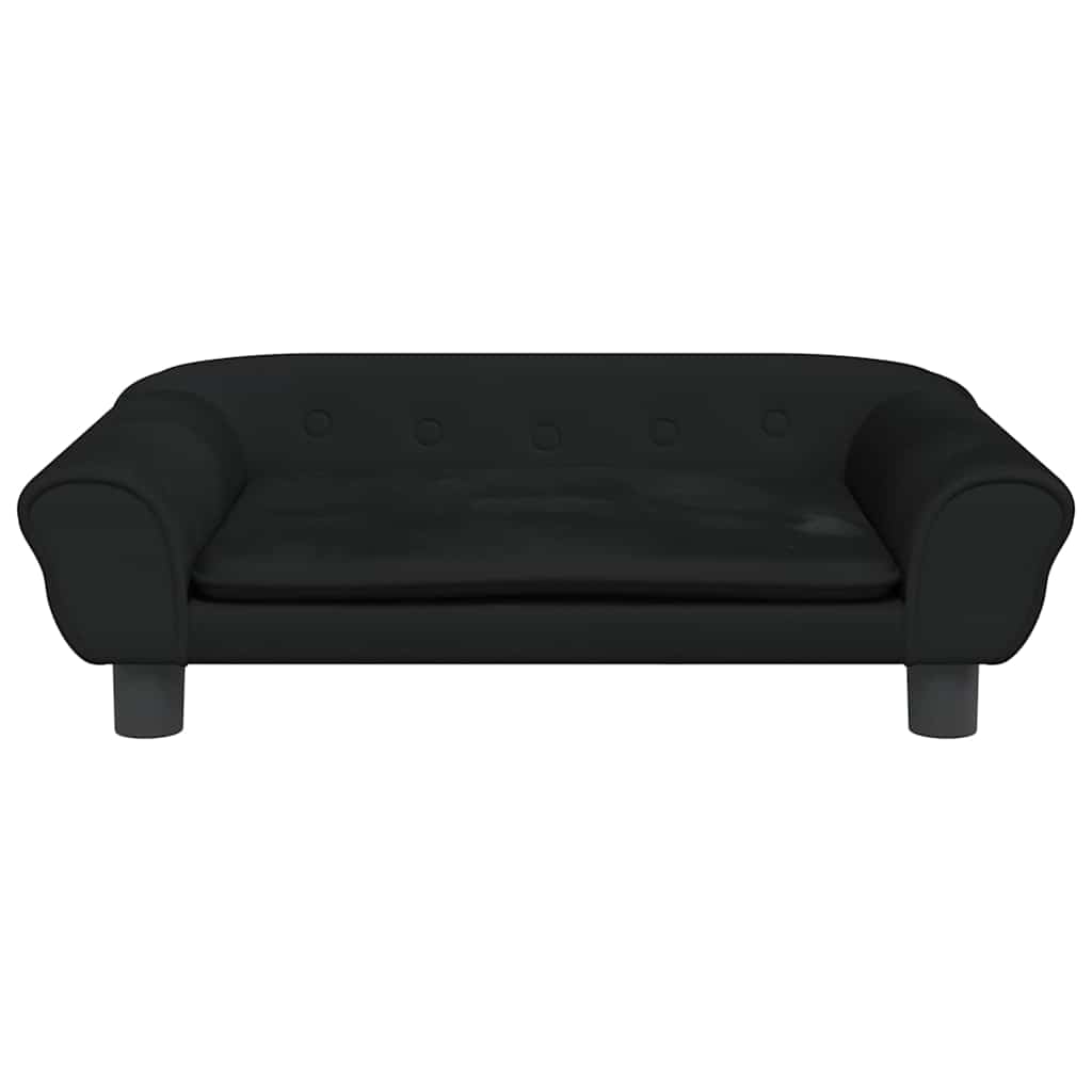 VidaXL Hundekorb 70x48x22 cm Samtschwarz