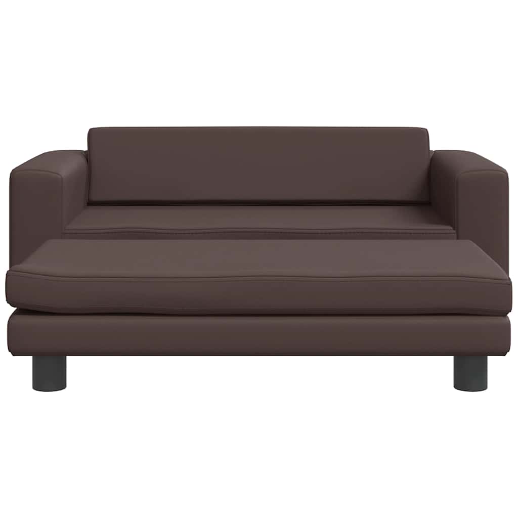 Vidaxl hondenmand met verlengstuk 100x50x30 cm kunstleer bruin