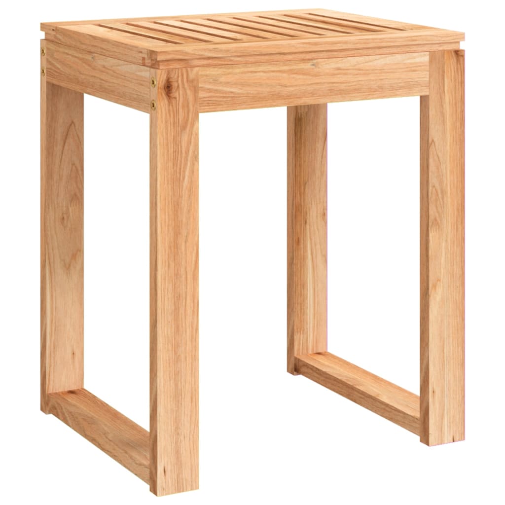 VidaXL Badezimmerhocker 40x30x46 cm Massivholz Walnuss