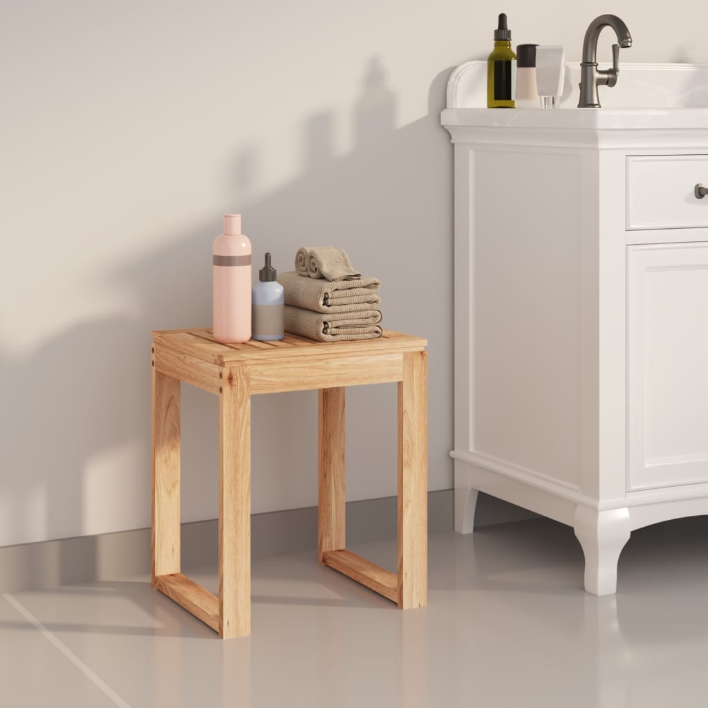 VidaXL Badezimmerhocker 40x30x46 cm Massivholz Walnuss