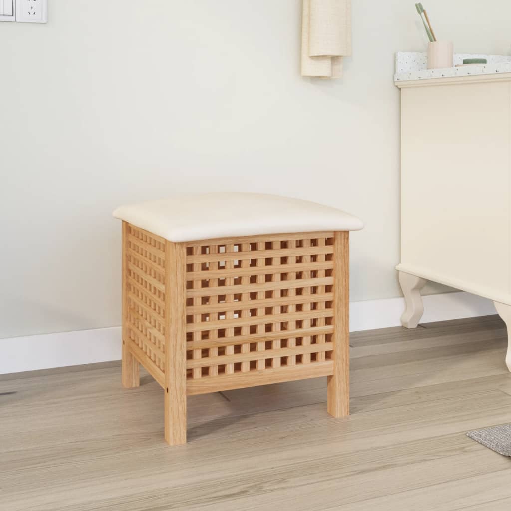 Vidaxx Badezimmerhocker 48x47,5x52 cm Festes Walnussholz