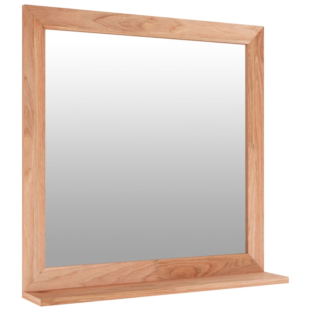 VidaXL Wandspiegel 55x55 cm Massivholz Walnuss