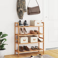 VidaXL Schuhregale, 2 Stück, 69 x 27 x 41 cm, Massivholz Walnuss