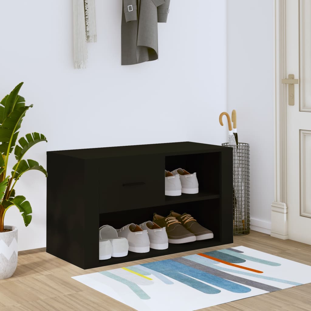 Vidaxx Schuhschrank 80x35x45 cm eigentiertes Holzschwarz