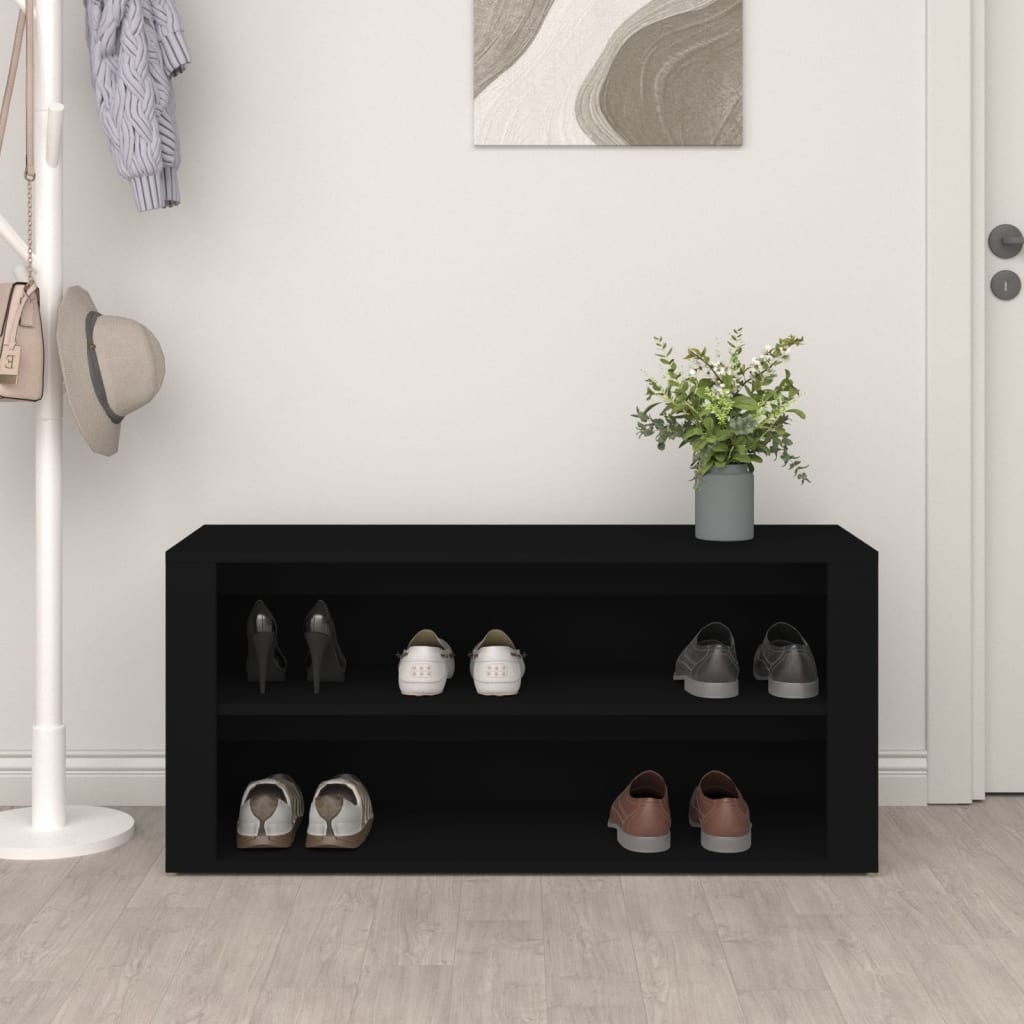 VIDAXL -Schuhregal 100x35x45 cm ordentliches Holzschwarz
