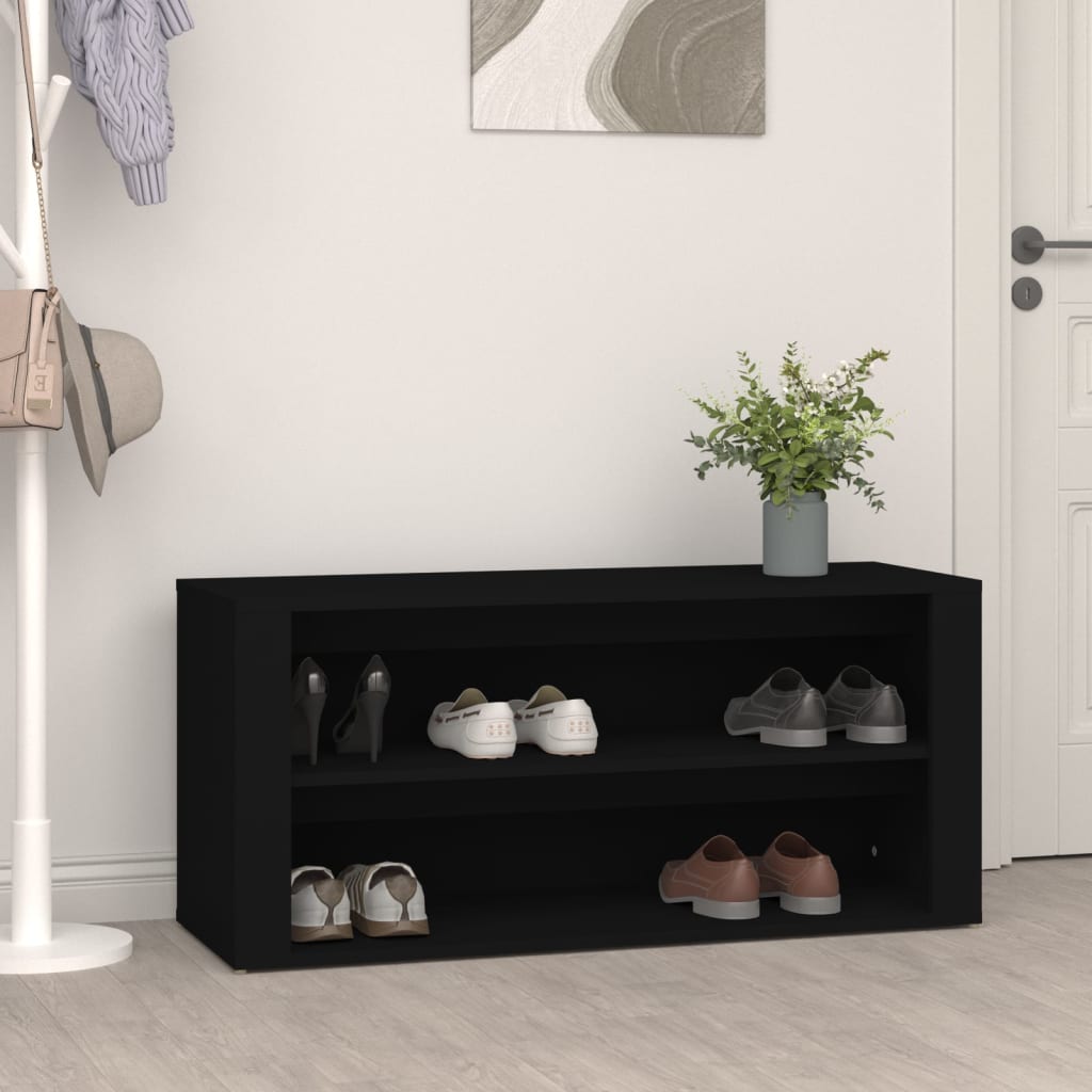 VIDAXL -Schuhregal 100x35x45 cm ordentliches Holzschwarz