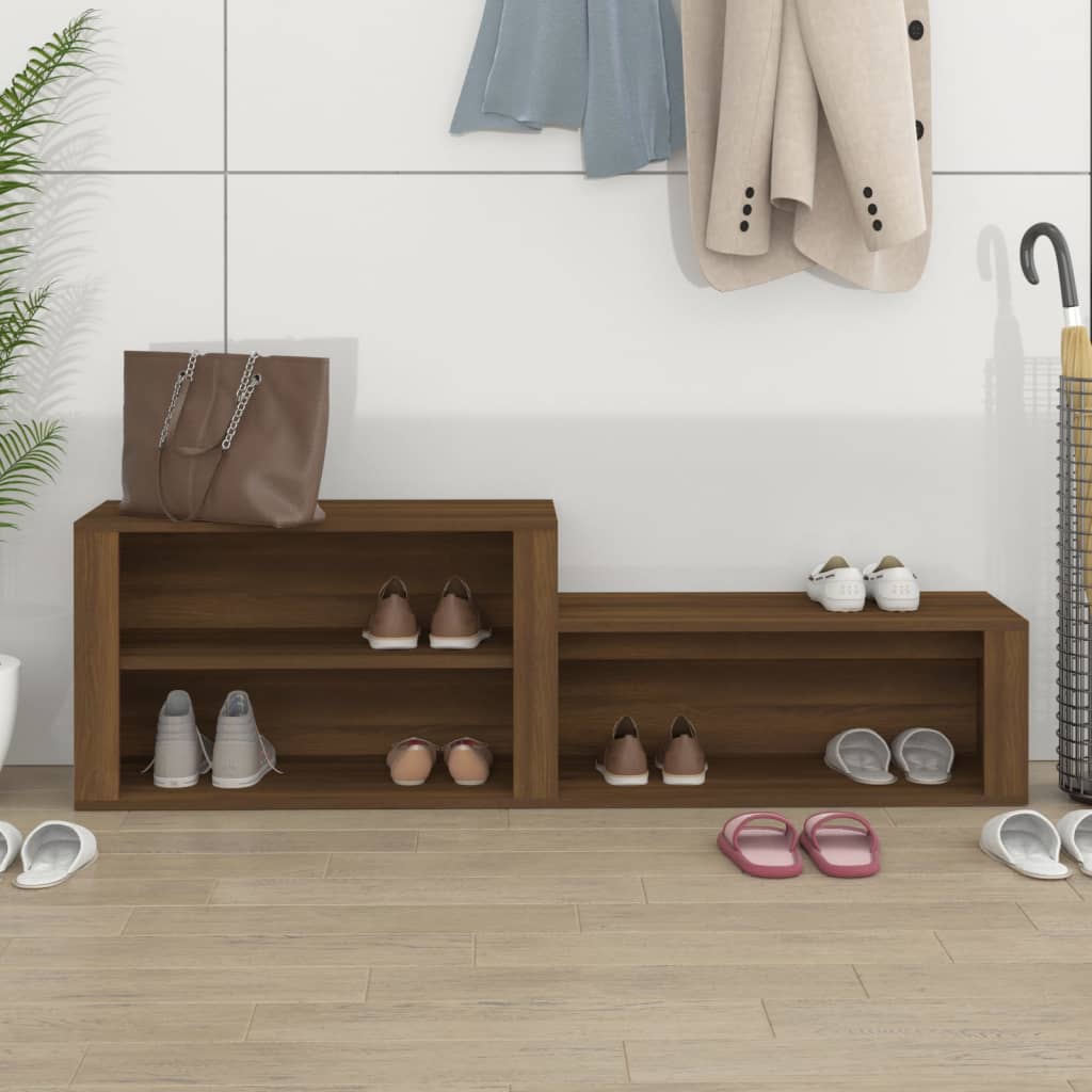 Vidaxx Schuhschrank 150x35x45 cm Schnitt Holzbraune Eiche Farbe