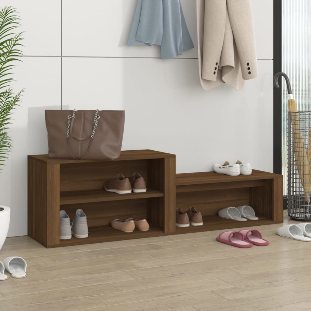 Vidaxx Schuhschrank 150x35x45 cm Schnitt Holzbraune Eiche Farbe