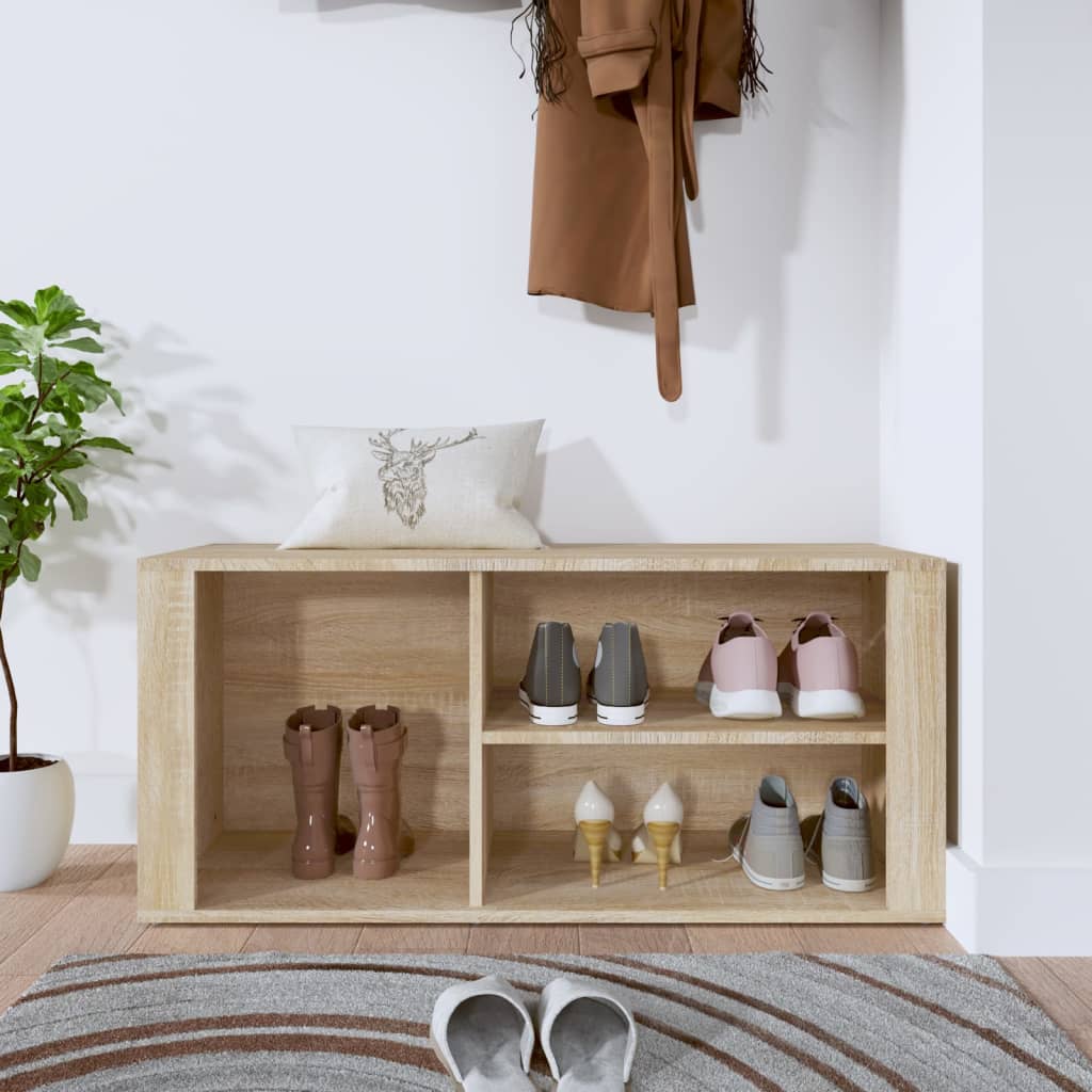 VIDAXL -Schuhschrank 100x35x45 cm aus Holz Sonoma Eiche gefärbt