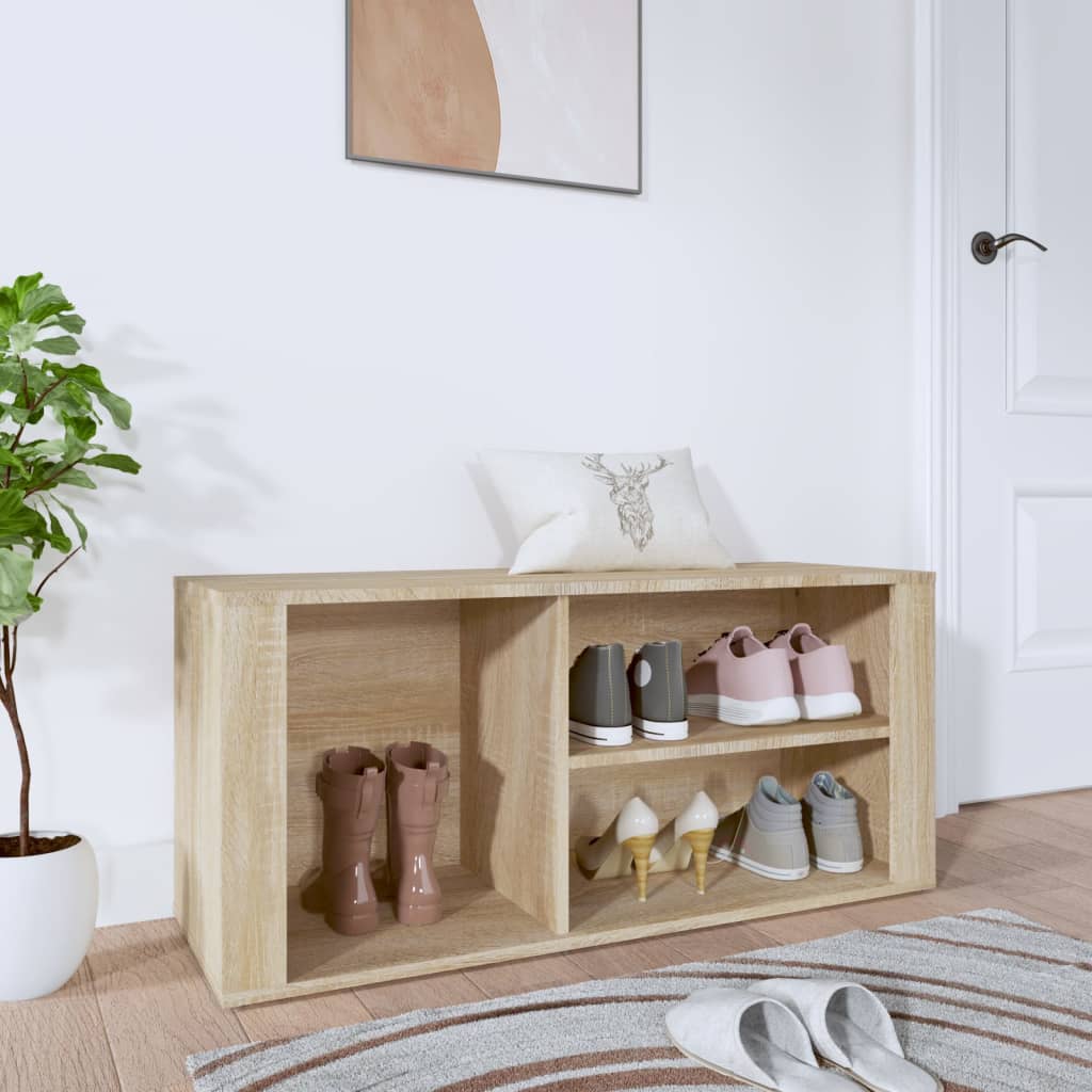VIDAXL -Schuhschrank 100x35x45 cm aus Holz Sonoma Eiche gefärbt