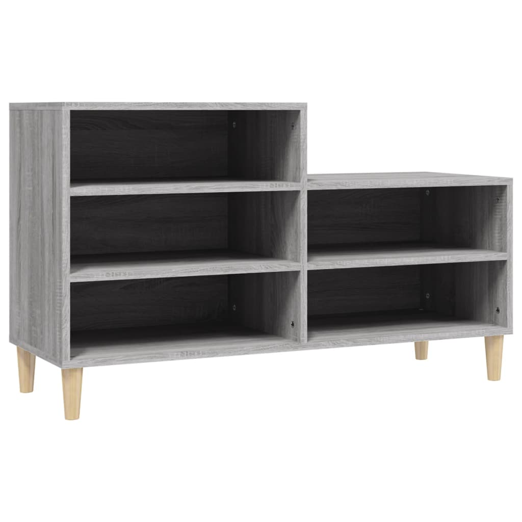 VIDAXL -Schuhschrank 102x36x60 cm eigentiertes Holz Sonoma Grey