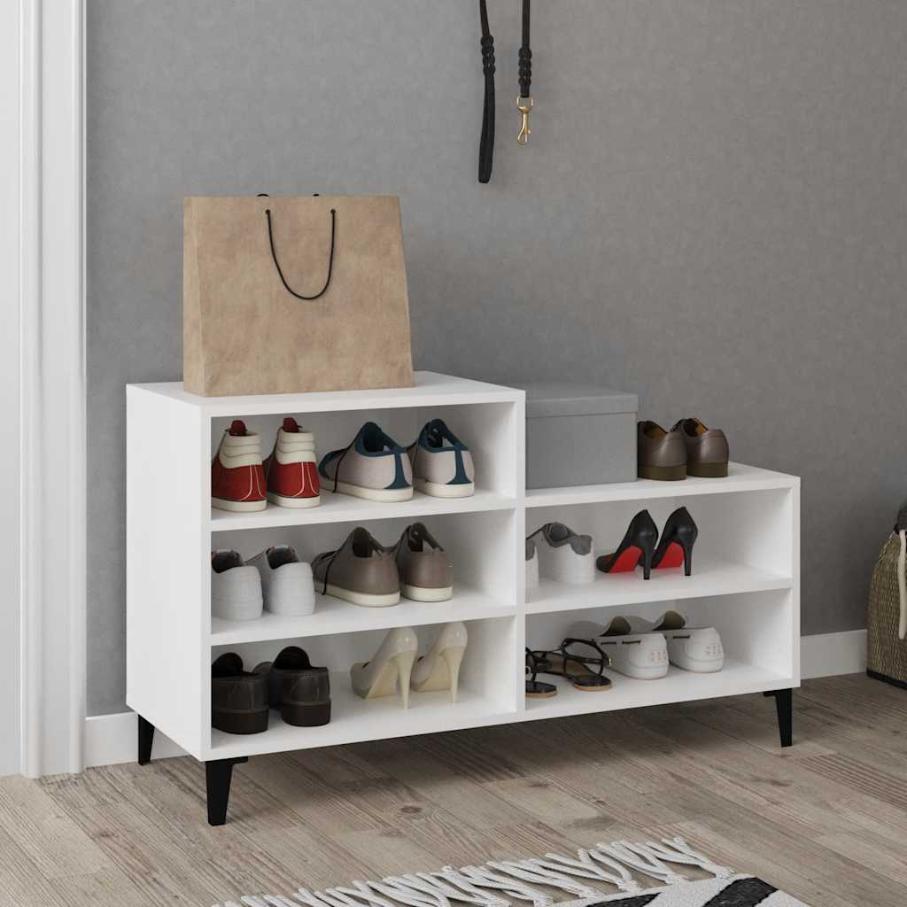 VIDAXL -Schuhschrank 102x36x60 cm ordentliches Holz weiß