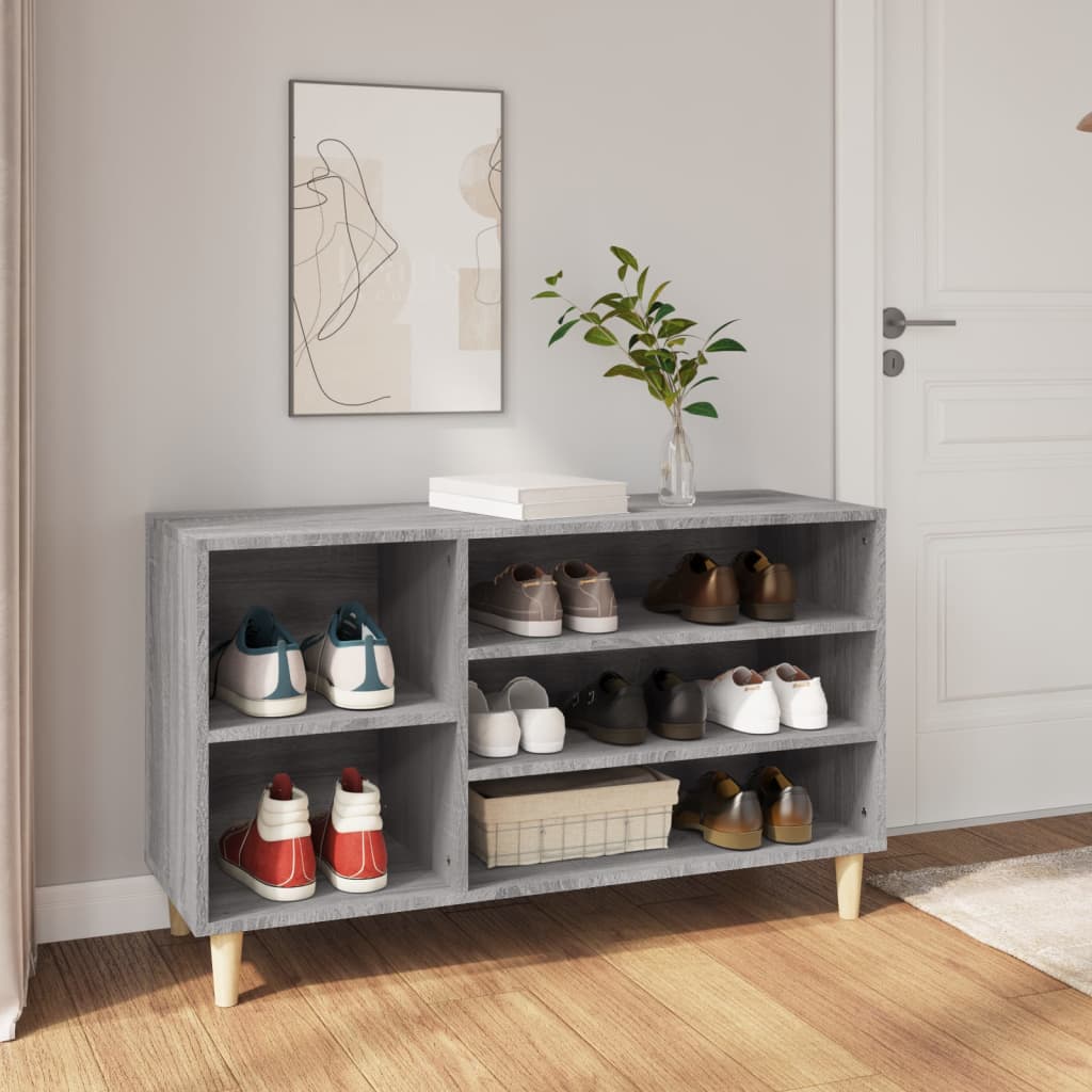 VIDAXL -Schuhschrank 102x36x60 cm eigentiertes Holz Sonoma Grey