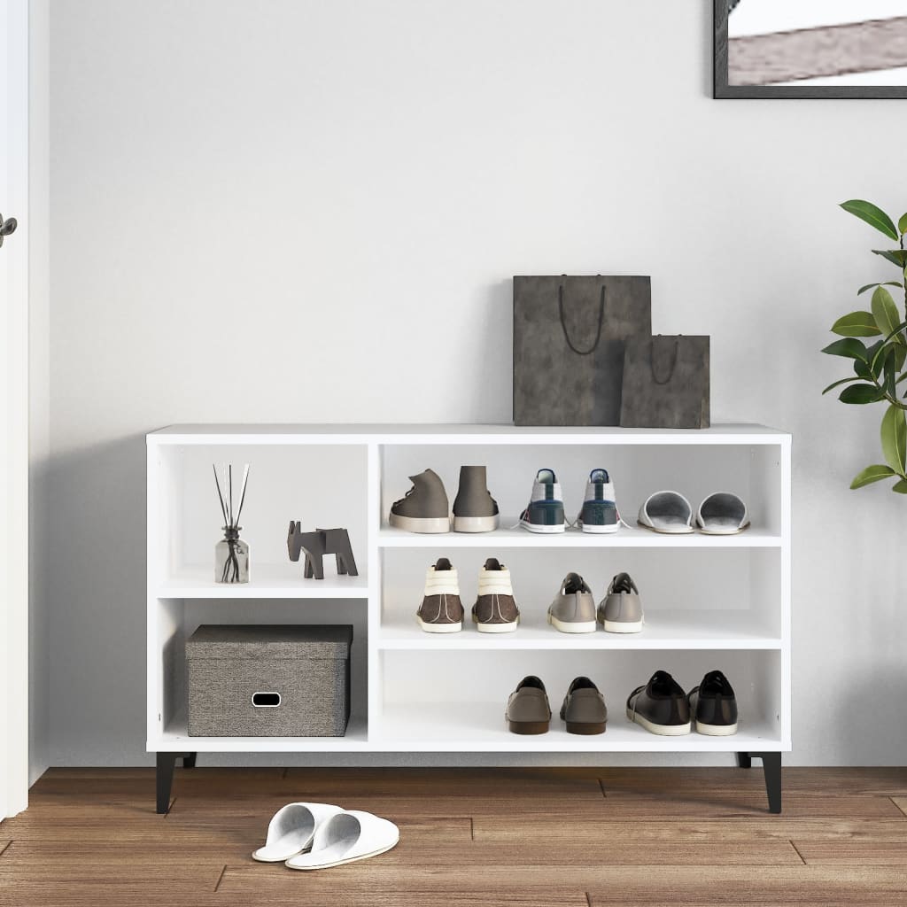 VIDAXL -Schuhschrank 102x36x60 cm ordentliches Holz weiß