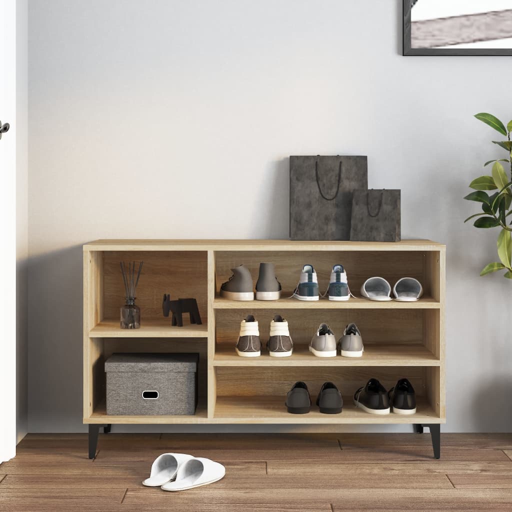 VIDAXL -Schuhschrank 102x36x60 cm aus Holz Sonoma Eiche gefärbt