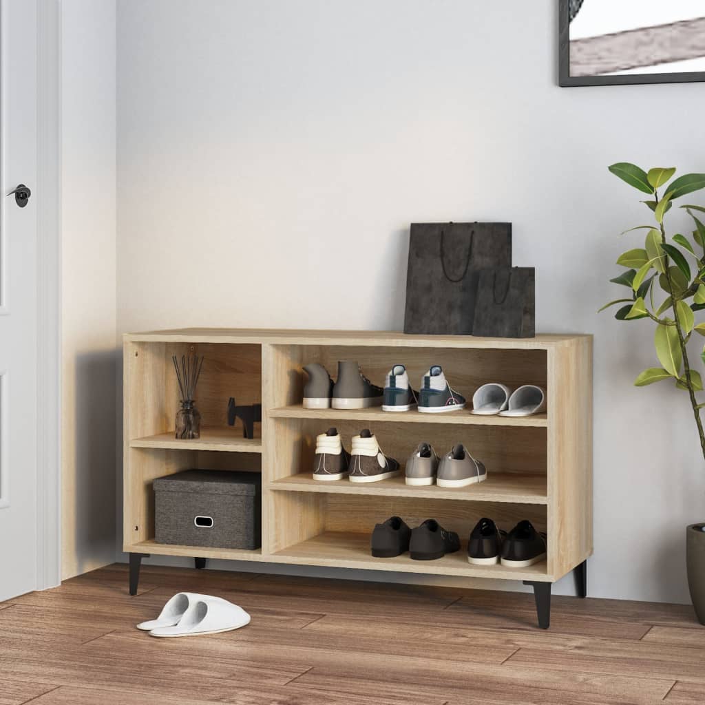 VIDAXL -Schuhschrank 102x36x60 cm aus Holz Sonoma Eiche gefärbt