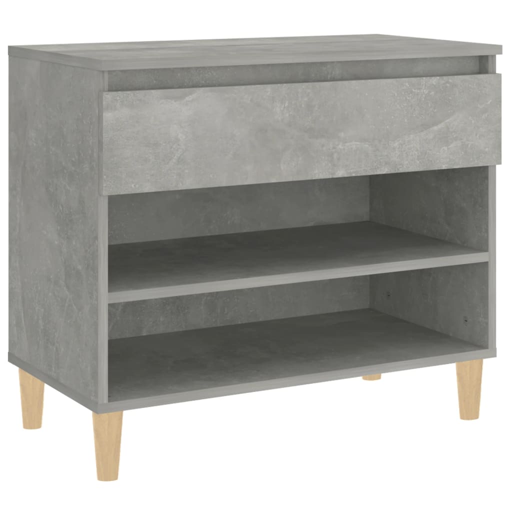 VIDAXL -Schuhschrank 70x36x60 cm verarbeiteter Holzbeton-Schiebe