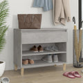 VIDAXL -Schuhschrank 70x36x60 cm verarbeiteter Holzbeton-Schiebe