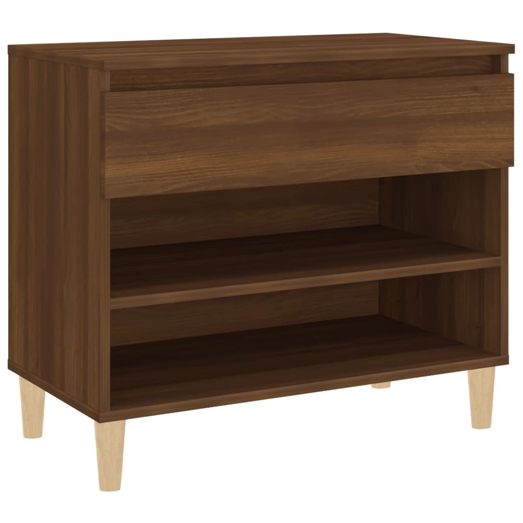 VidaXL Schuhschrank 70x36x60 cm verarbeitete Holzbraune Eiche Farbe