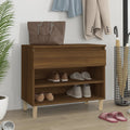 VidaXL Schuhschrank 70x36x60 cm verarbeitete Holzbraune Eiche Farbe