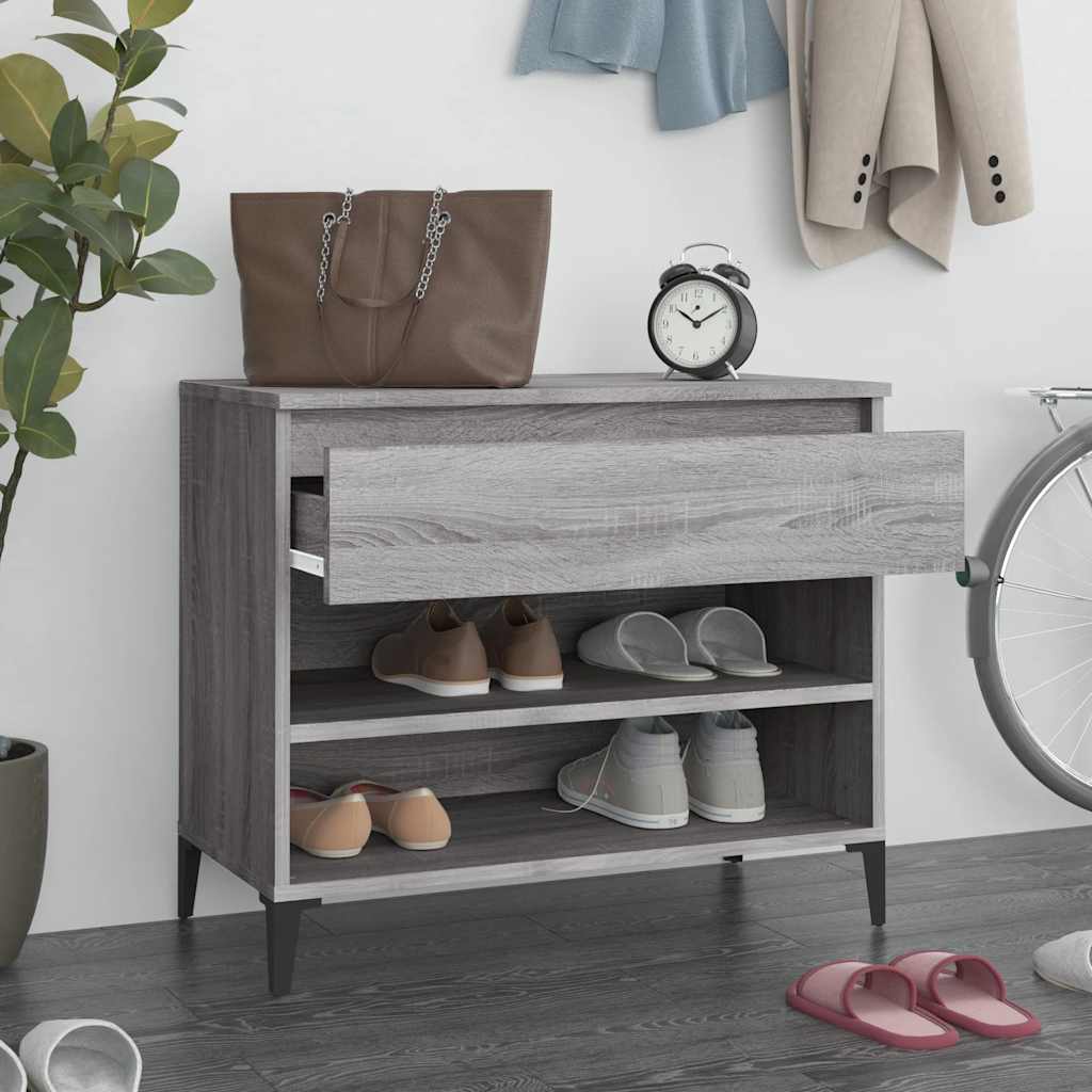 Vidaxx Schuhschrank 70x36x60 cm aus eigentiertem Holz Sonoma Grey