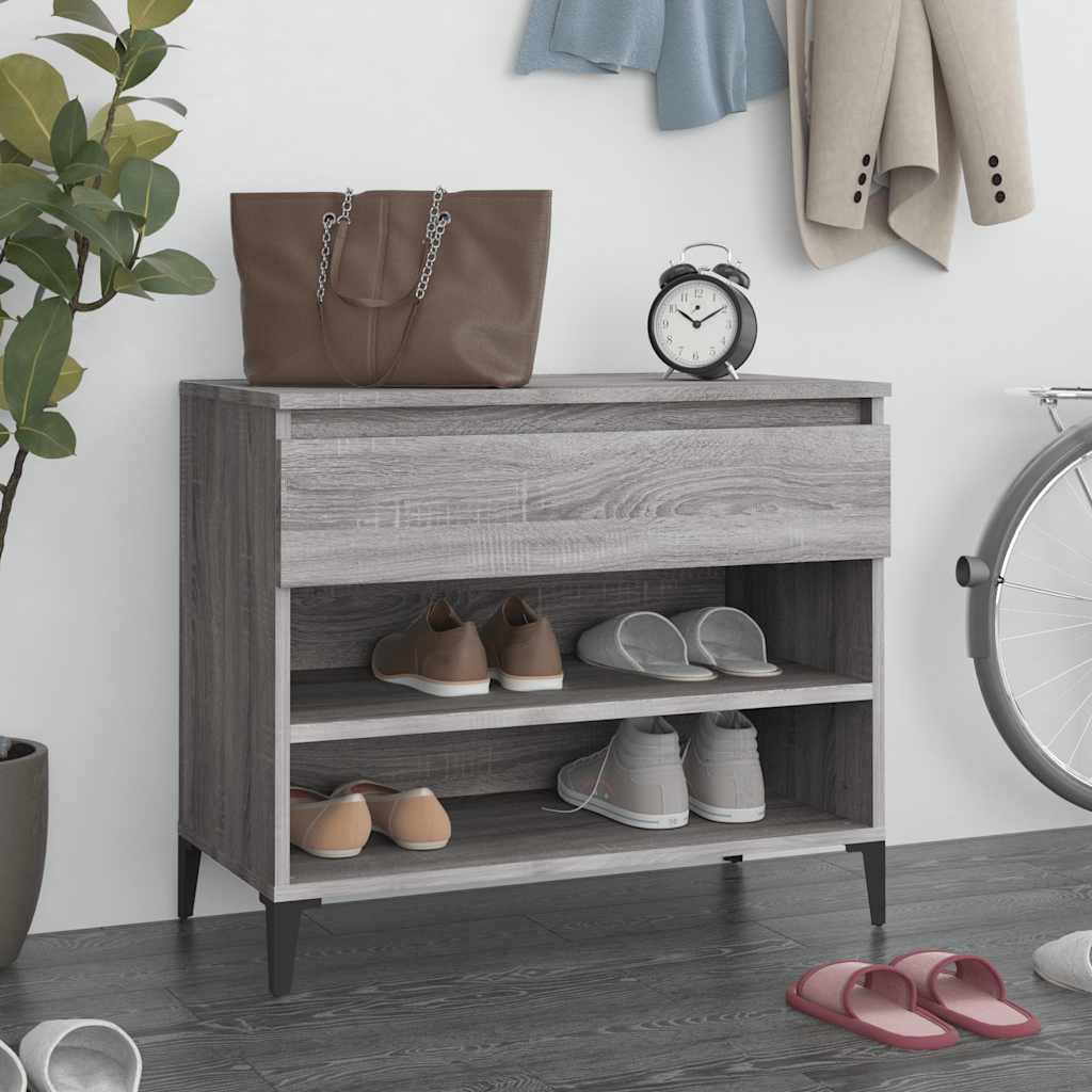 Vidaxx Schuhschrank 70x36x60 cm aus eigentiertem Holz Sonoma Grey