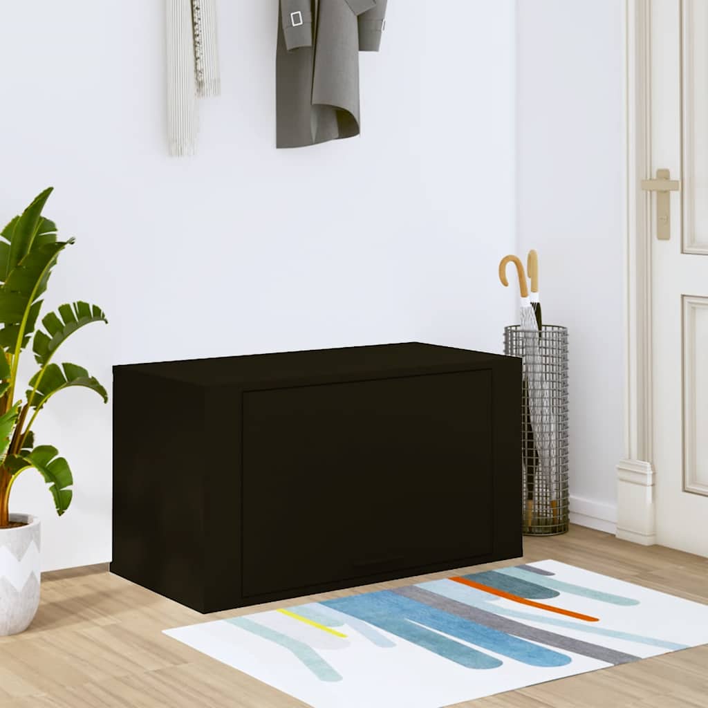 VidaXL Wandschuhschrank 70x35x38 cm ordentliches Holz schwarz
