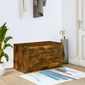 Vidaxl wandschoenenkast 70x35x38 cm massief grenenhout gerookt eiken