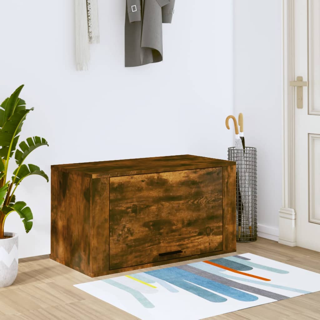 vidaXL Wandschuhschrank 70x35x38 cm Kiefer massiv räuchereiche