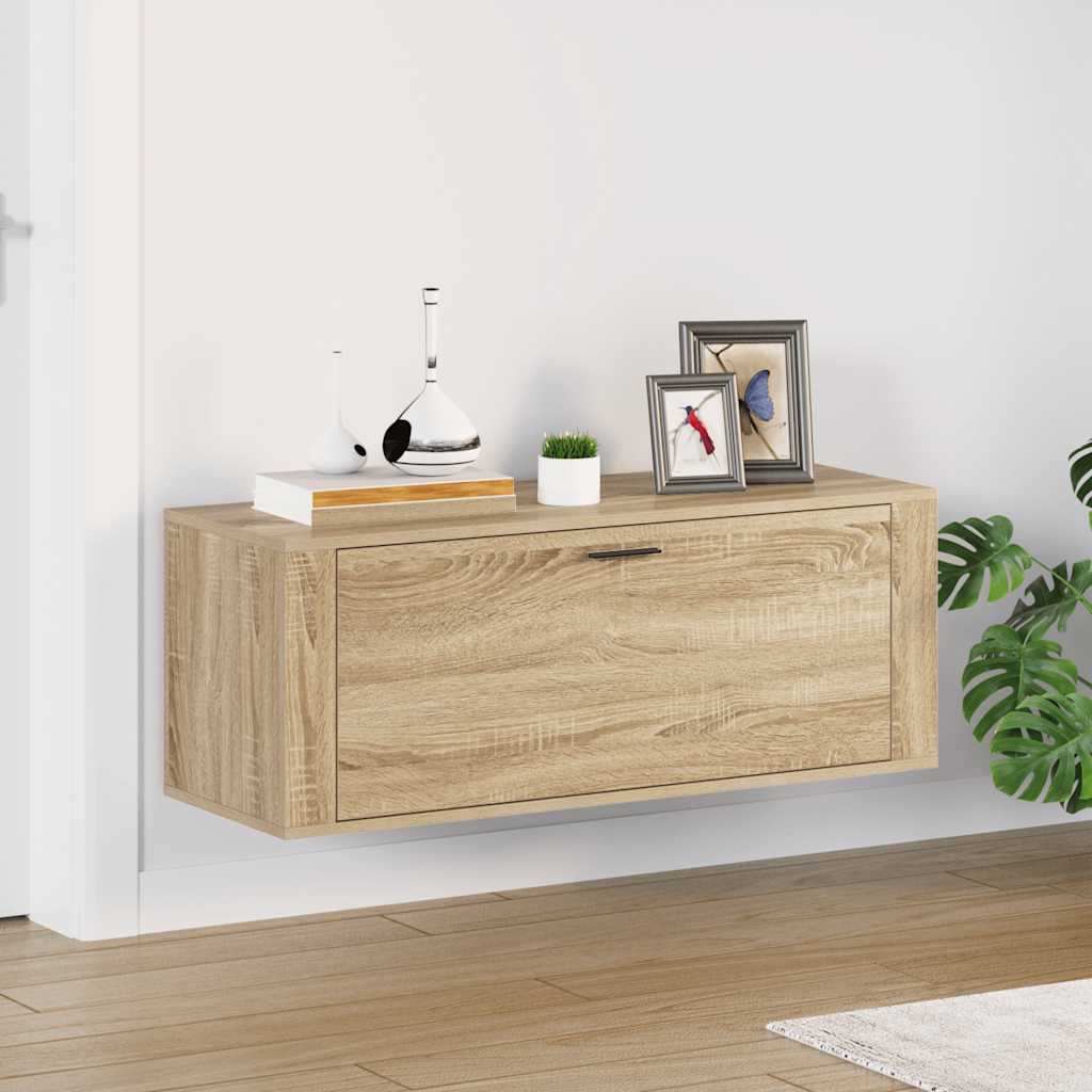 VidaXL Wandschuhschrank 100x35x38 cm aus Holz Sonoma-Eiche