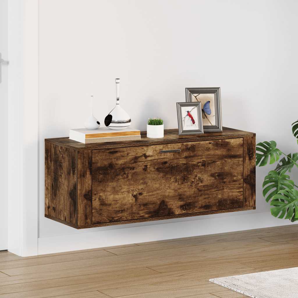VIDAXL -Schuhschrank -Wandmontage 100x35x38 cm fertige Holzeiche