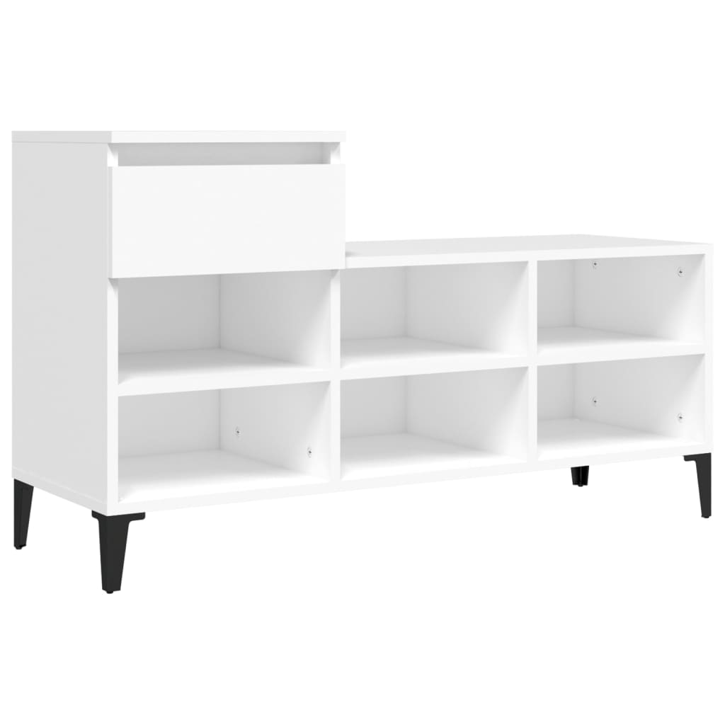 VIDAXL -Schuhschrank 102x36x60 cm ordentliches Holz weiß