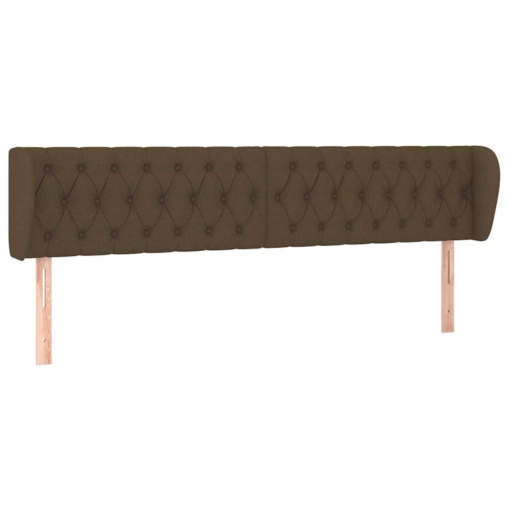 Vidaxl hoofdbord met randen 183x23x78 88 cm stof donkerbruin