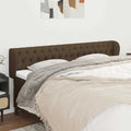Vidaxl hoofdbord met randen 183x23x78 88 cm stof donkerbruin