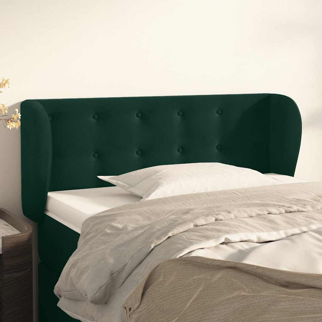 Vidaxl hoofdbord met randen 103x23x78 88 cm fluweel donkergroen