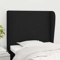 Vidaxl hoofdbord met randen 103x23x118 128 cm stof zwart