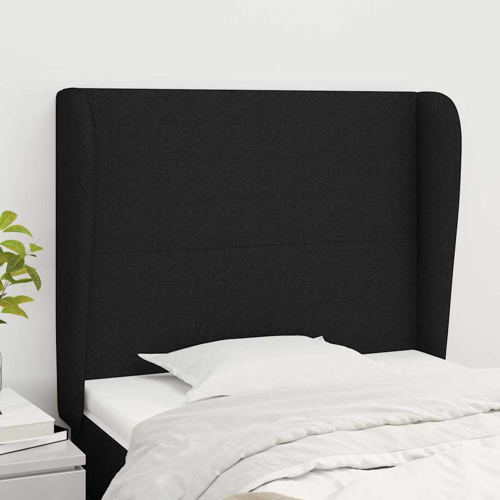 Vidaxl hoofdbord met randen 103x23x118 128 cm stof zwart